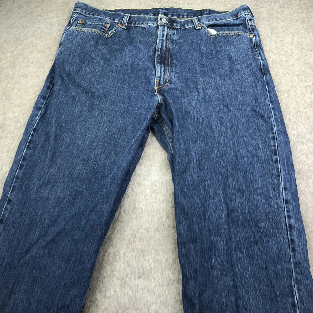 Levis 550 Jeans Mens 42x30 Blue Medium Wash Relaxed Tapered Denim Pants Casual